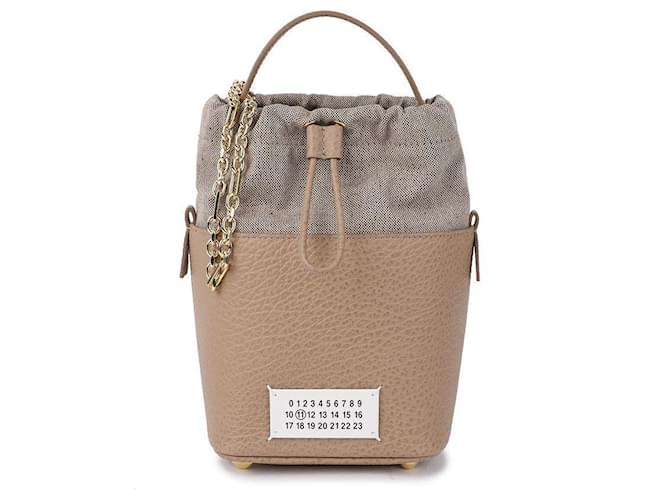 Maison Martin Margiela Borsa a secchiello Small Marrone - vista 3