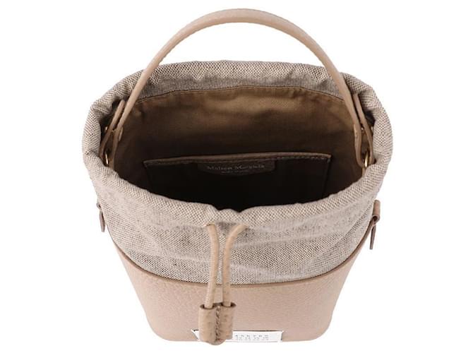 Maison Martin Margiela Borsa a secchiello Small Marrone - vista 7