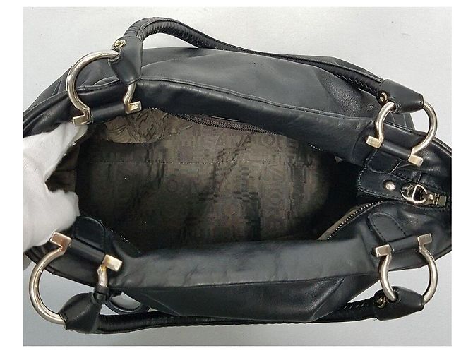 Salvatore Ferragamo Borsa a spalla in pelle nera - vista 10