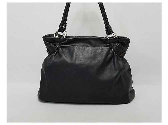 Salvatore Ferragamo Borsa a spalla in pelle nera - vista 4