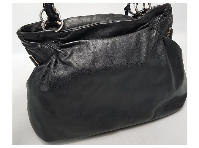 Salvatore Ferragamo Borsa a spalla in pelle nera - vista 5