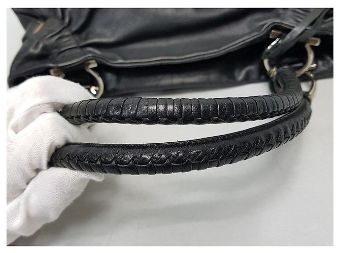 Salvatore Ferragamo Borsa a spalla in pelle nera - vista 6