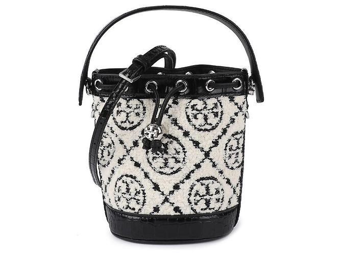 Tory Burch Mini Bolsa Bucket Boucle Negro - vista 3