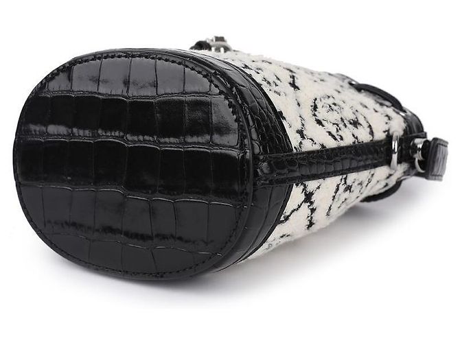 Tory Burch Mini Bolsa Bucket Boucle Negro - vista 6