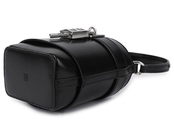 Givenchy Sharklock Box Leder Mikro-Eimer Tasche Schwarz - Ansicht 7