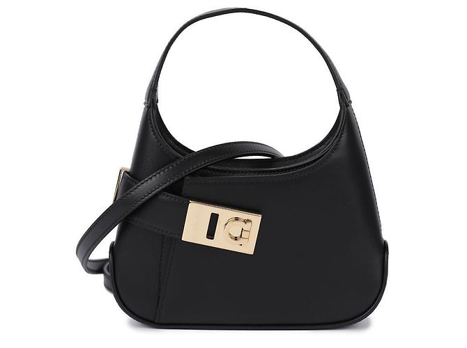 Salvatore Ferragamo Borsa Hobo a tracolla Nero - vista 3