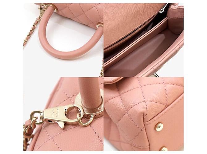 Chanel Coco Handle Caviar Piccolo Rosa Oro - vista 7