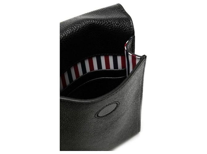 Thom Browne Porta telefono a tracolla in pelle granata - vista 7
