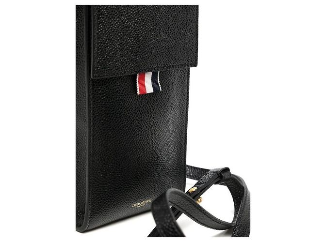 Thom Browne Porta telefono a tracolla in pelle granata - vista 8