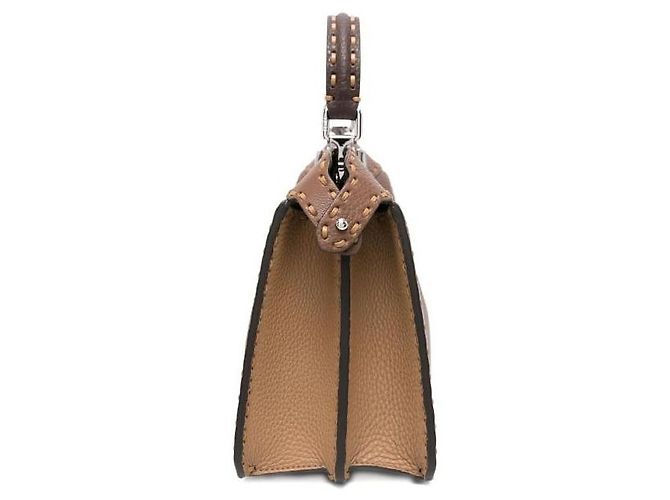 Fendi Borsa Peekaboo Small Vedi AYDI Marrone - vista 7