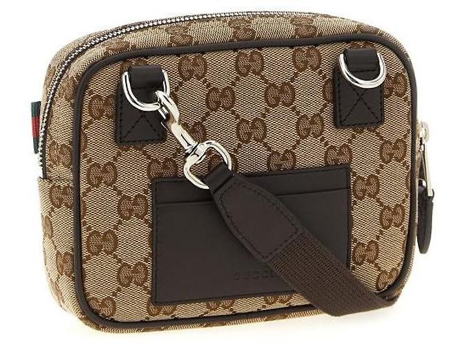 Gucci Borsa Mini in Tela FAEON Marrone - vista 5