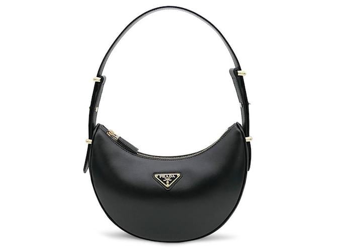 Prada Borsa a Spalla in Pelle ASK Nero - vista 4