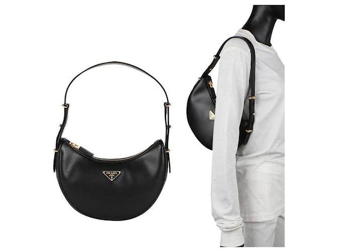 Prada Borsa a Spalla in Pelle ASK Nero - vista 5
