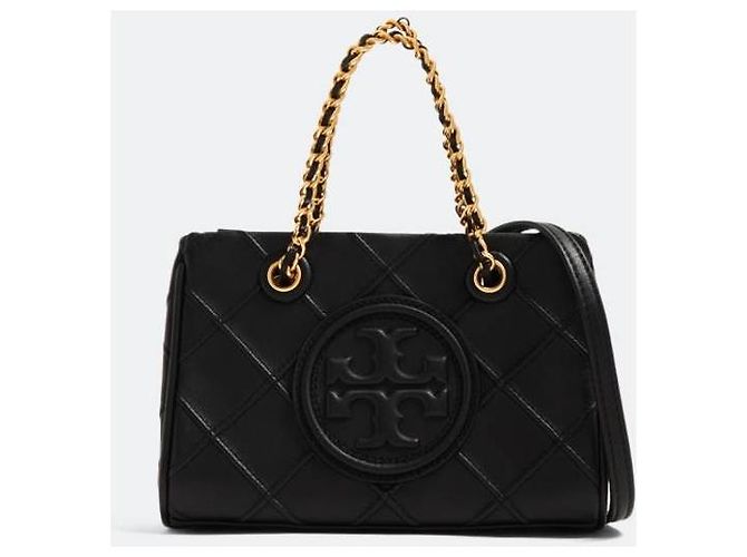 Tory Burch Mini borsa tote a catena Fleming Soft Nero - vista 4