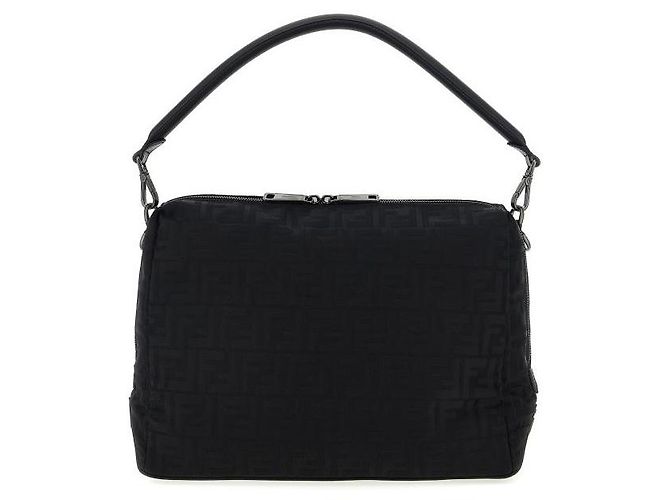 Fendi Grande borsa in nylon Nero - vista 4