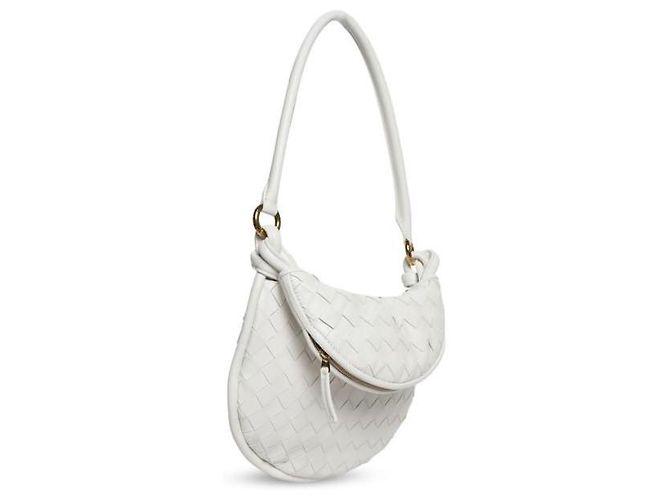 Bottega Veneta Borsa Small Jodie Bianco - vista 7