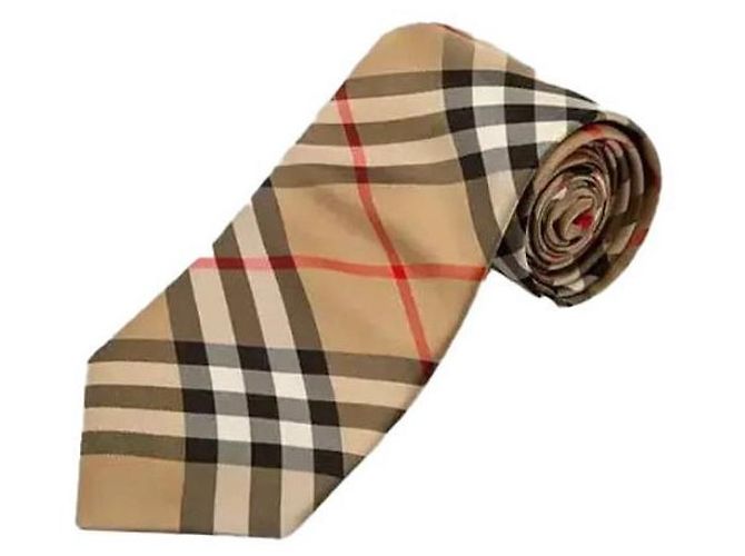 Burberry Modern Cut Vintage Check Silk Tie White - view 5