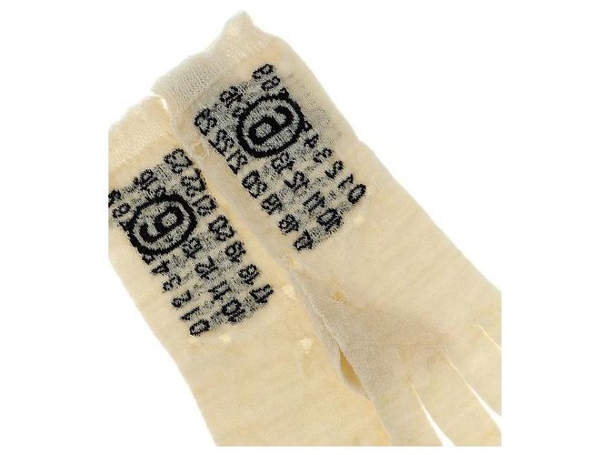 Maison Martin Margiela Wollhandschuhe Weiß - Ansicht 6