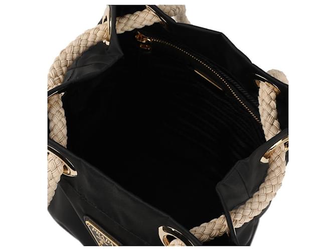 Prada Piccola borsa a secchiello in Re-Nylon Nero - vista 8