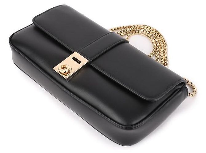 Salvatore Ferragamo Mini borsa a tracolla con catena Nero - vista 6