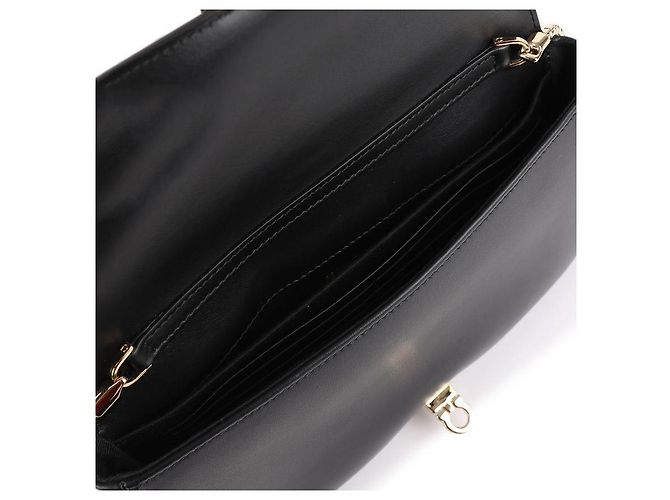 Salvatore Ferragamo Mini borsa a tracolla con catena Nero - vista 8