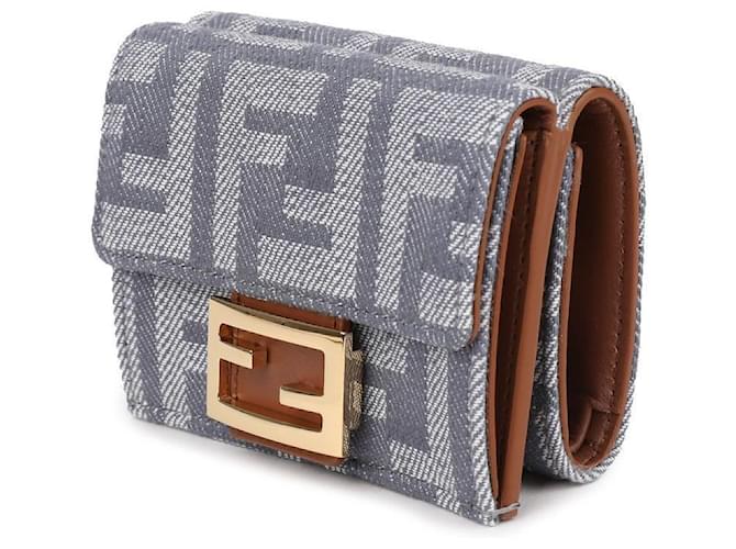 Fendi Micro Baguette Tri-fold Azul - vista 4
