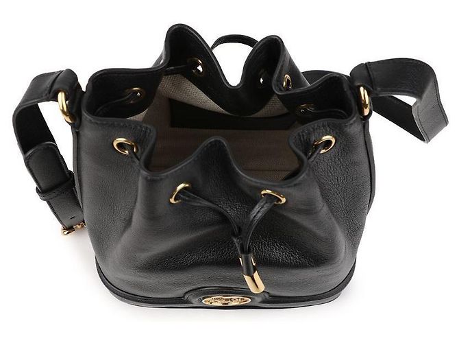Chloé Bolsa bucket de couro Preto - vista 7