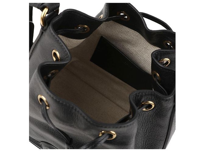 Chloé Bolsa bucket de couro Preto - vista 8