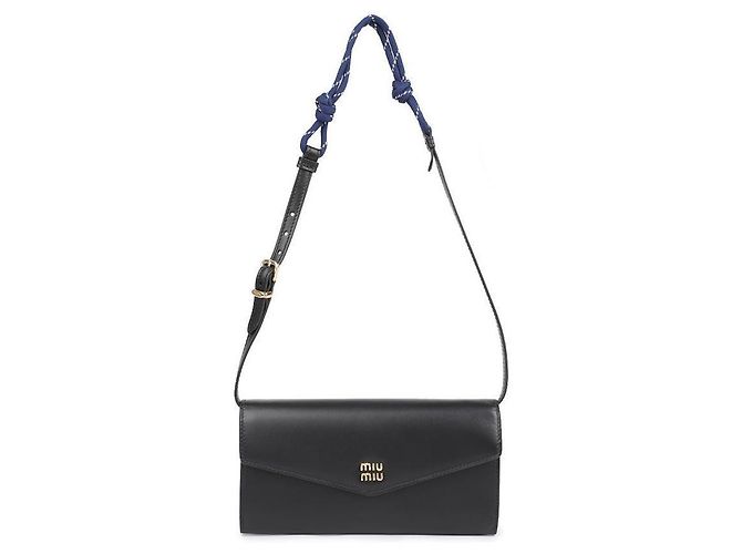 Miu Miu Borsa Portafoglio Logo Nero - vista 3