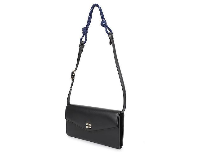 Miu Miu Borsa Portafoglio Logo Nero - vista 4