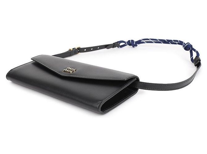 Miu Miu Borsa Portafoglio Logo Nero - vista 6
