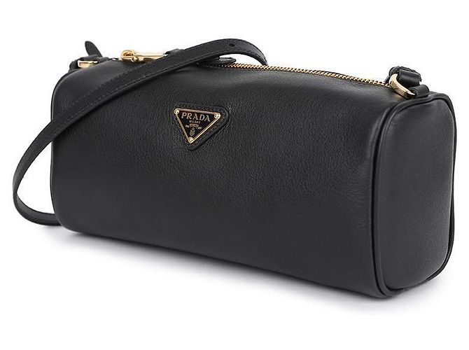 Prada Bolso de hombro de cuero suave para mujer con logo triangular - vista 4