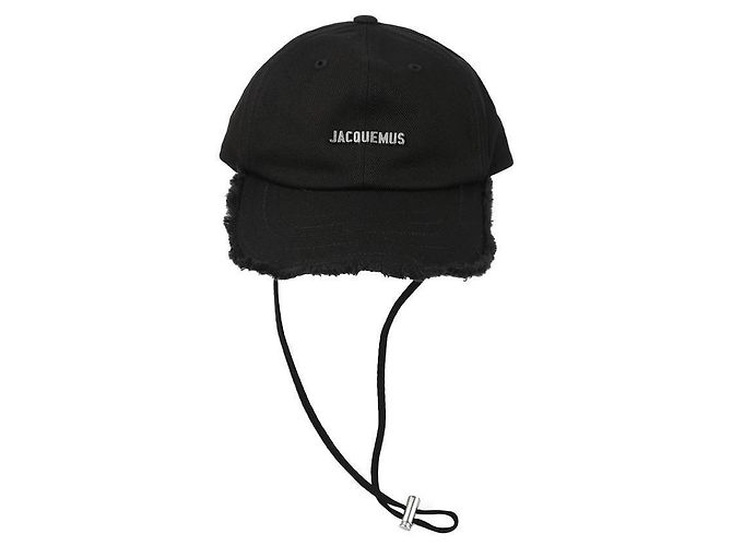 Jacquemus Cappellino da baseball con frange Nero - vista 3