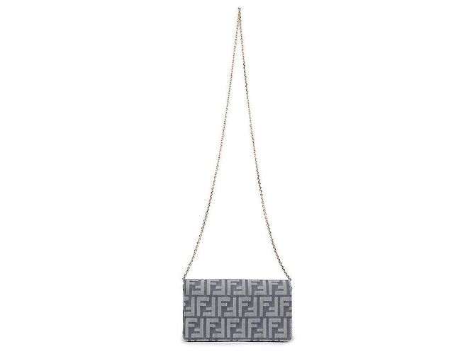 Fendi Portafoglio a catena Baguette Blu - vista 5