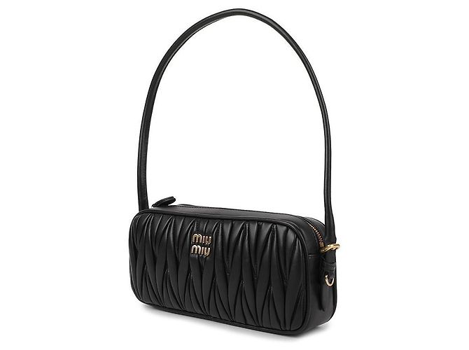 Miu Miu Pochette in pelle Nappa Nero - vista 4