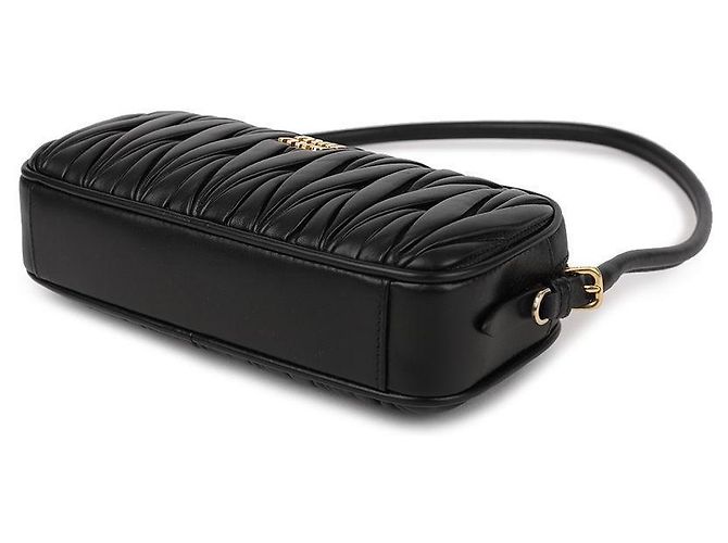 Miu Miu Pochette in pelle Nappa Nero - vista 6