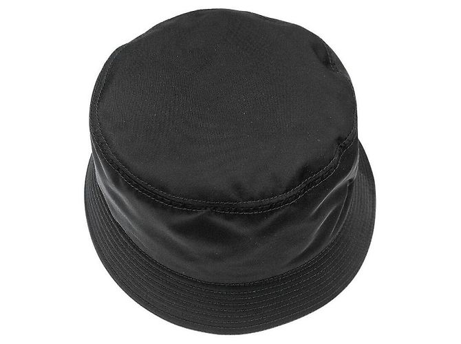 Prada Cappello Bucket in Re-Nylon Nero - vista 3