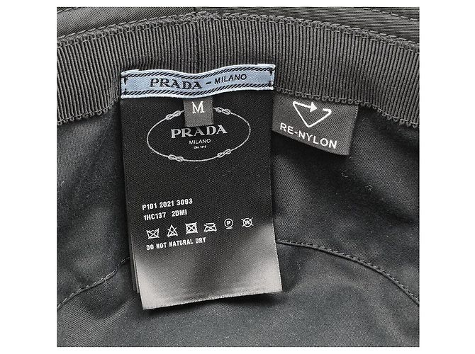 Prada Cappello Bucket in Re-Nylon Nero - vista 5