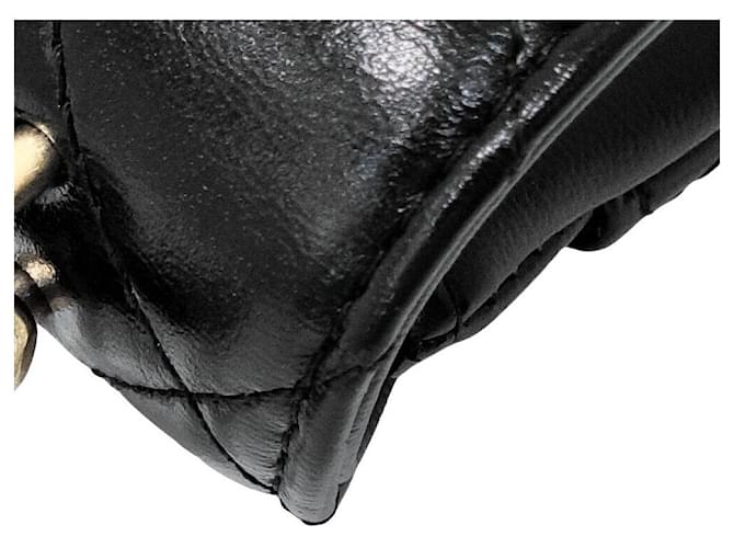 Chanel Mini borsa con patta e catena Nero - vista 6