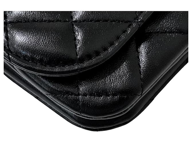 Chanel Mini borsa con patta e catena Nero - vista 7
