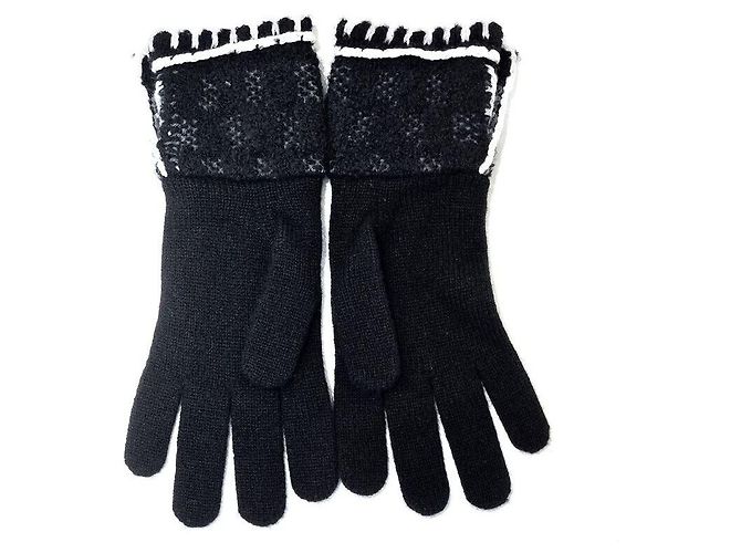 Chanel Guantes de cachemira Negro - vista 2