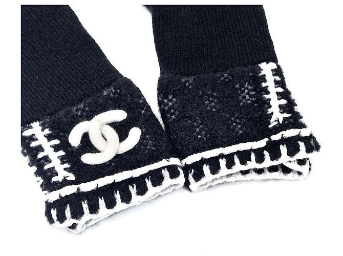 Chanel Guantes de cachemira Negro - vista 3