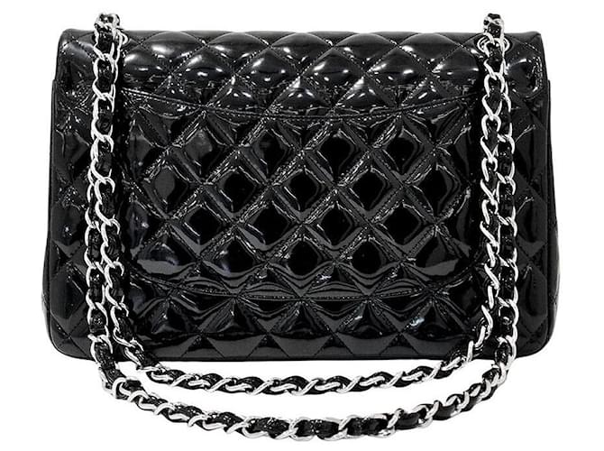 Chanel Patent Classic Jumbo Nero - vista 2