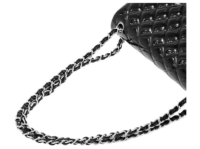 Chanel Patent Classic Jumbo Nero - vista 3