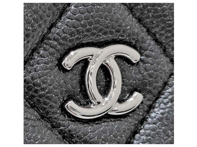 Chanel Clutch Caviar Nuova Media Nero - vista 6