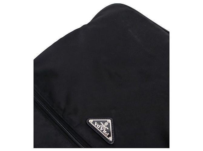 Prada Bolsa mensageiro em Re-Nylon preta - vista 8