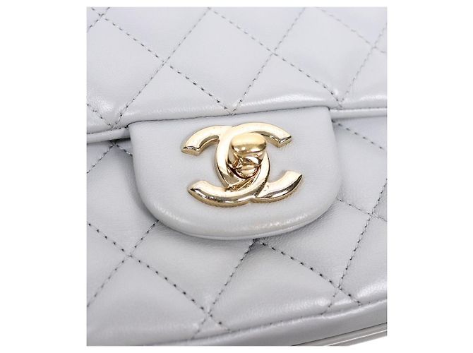 Chanel Borsa a spalla plissettata CC grigia Marrone - vista 10