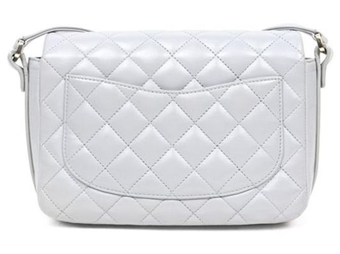 Chanel Borsa a spalla plissettata CC grigia Marrone - vista 3