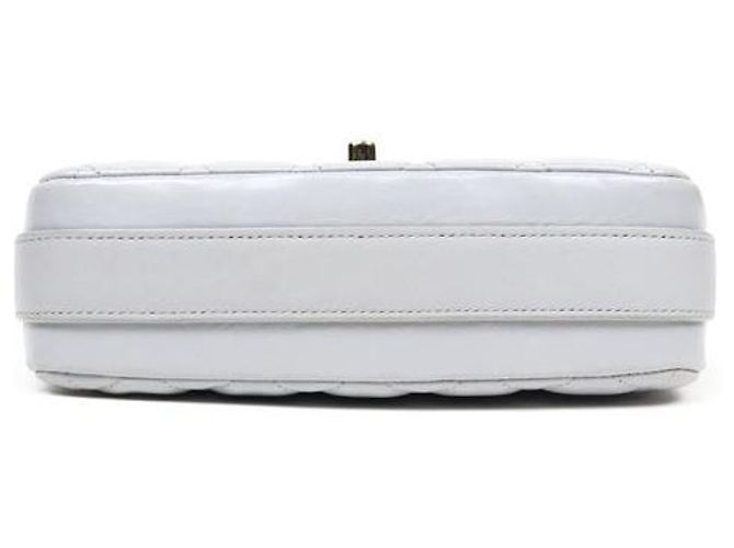 Chanel Borsa a spalla plissettata CC grigia Marrone - vista 4