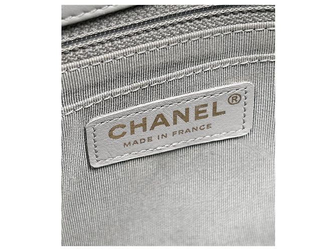 Chanel Borsa a spalla plissettata CC grigia Marrone - vista 6